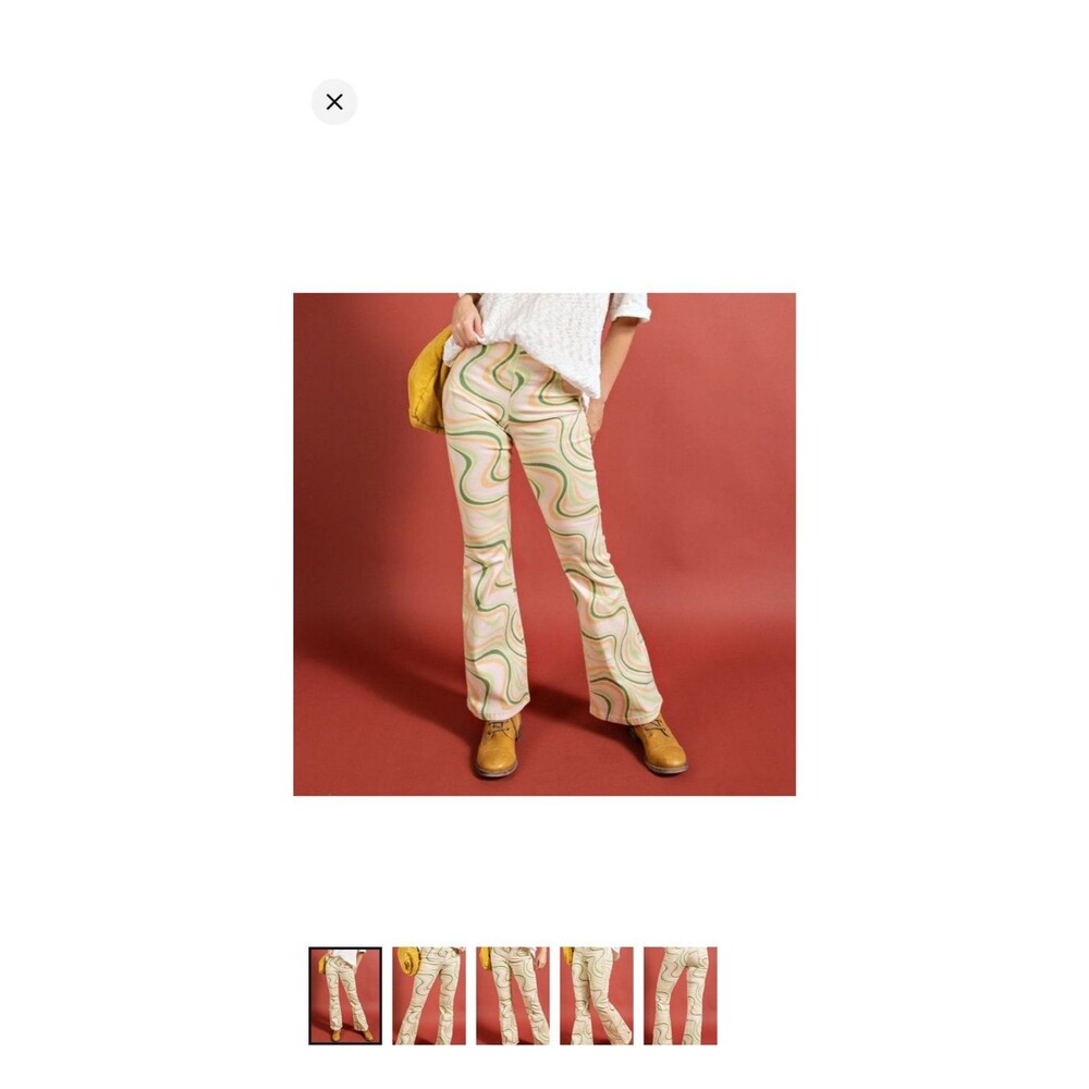 EASEL PANTS easel flare pants womens small NEW hippy flares happy pants NEW 2-4